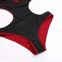 2023 sexy corte Trikini nuevo sólido Tre, escote en V profundo, espalda descubierta es un traje de baño Monokini para mujer Tre - details 5
