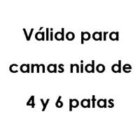 Arrastre, Somier inferior cama nido, Patas plegables y ruedas, Somier lamas anchas