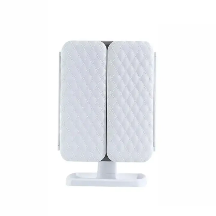 3X/2X/1X Ampliaciones Espejo cosmético Interruptor de sensor táctil 3 paneles Espejo de mesa de maquillaje Plegable 180 °   Rotación ajustable - 1