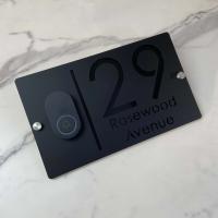 Placa de Dirección de Casa Moderna de Acrílico Gris Brillante Personalizada para Decoración de Pared Ideal para Meubles y Hardware - details 19