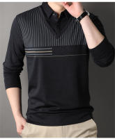 Caumanl-Camiseta de manga larga para hombre, ropa de trabajo informal de negocios, corte Regular, talla europea, moda de otoño - details 12