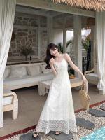 Vestido de Tirantes Bordados Estilo Deseo Puro para Mujeres Cintura Ajustable Adelgazante - details 14