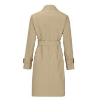 Abrigo de Trench de Moda Casual para Mujer con Cinturón Desmontable y Bolsillos Diseño de Cierre de Doble Botonadura Material Exterior de Poliéster Abrigo de Tren de Largo Medio para Otoño/Invierno - details 4