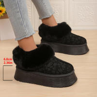 Botas de nieve con estampado de leopardo, engrosadas y de terciopelo para mantener el calor y usar a la moda antideslizante. - details 20