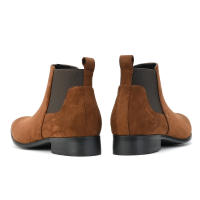 Botas Chelsea para hombre Comercio exterior cabeza pequeña cuadrada zapatos para hombre botines cortos de moda versátiles. - details 10