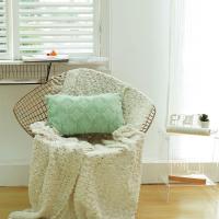 Almohada Rectangular a rayas con rombos de felpa para sala de estar, funda de cojín de tela de algodón para cama, funda de almohada textil para el hogar, decoración para sofá - details 4