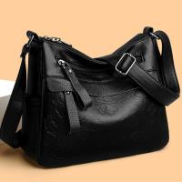 Bolso de mano de piel de vaca y cuero para mujer, bolso de gran capacidad, bolso de hombro con patrón impreso Retro, bolso cruzado femenino, nuevo - details 9