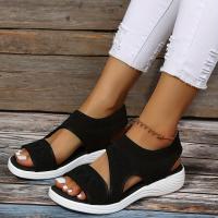 Women Knitted Sports Sandals Comfortable Open Toe Slip On Slingback Shoes Outdoor Non Slip Sandals - details 7