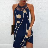 Vestido casual sin mangas con cinturón de malla y estampado étnico para mujer, nueva temporada primavera-verano 2025 - details 5
