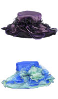 Elegante Sombrero de Derby de Organza Estilo de Fedora de Verano con Gorro Secado en Secado - details 4