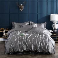 Juego de Ropa de Cama de Color Sólido Lujo Rayon Satén Funda de Edredón Kit de Tamaño Twin Queen King 2pcs/3pcs/4pcs - details 18