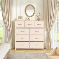 Cómoda con 9 cajones de tela, cómoda de dormitorio, mueble de almacenamiento, muebles de dormitorio, cómoda de 9 cajones, cómoda para cocina, oficina, pasillo, estilo rústico - details 15