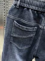 2024 Otoño/Invierno pantalones vaqueros de moda para hombres elásticos pantalones Harem de ajuste suelto ropa Casual masculina de moda - details 5