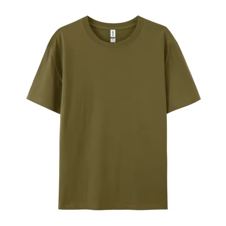 Las camisetas de talla grande de verano 100% algodón de color sólido de alta calidad para mujeres y hombres se pueden personalizar - 1
