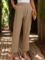 Pantalones Harem de Moda Coreana para Mujer Cintura Alta, Solido, Primavera-Verano, Nuevo - details 2