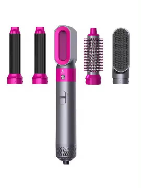 Cepillo secador de pelo, 5 accesorios para cabellos lisos y luminosos, ondas suaves o rizos marchos - 1