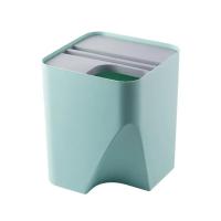 Cubo de basura de separación seca y húmeda para el hogar, papelera de reciclaje clasificada de apilado creativo para cocina - details 1