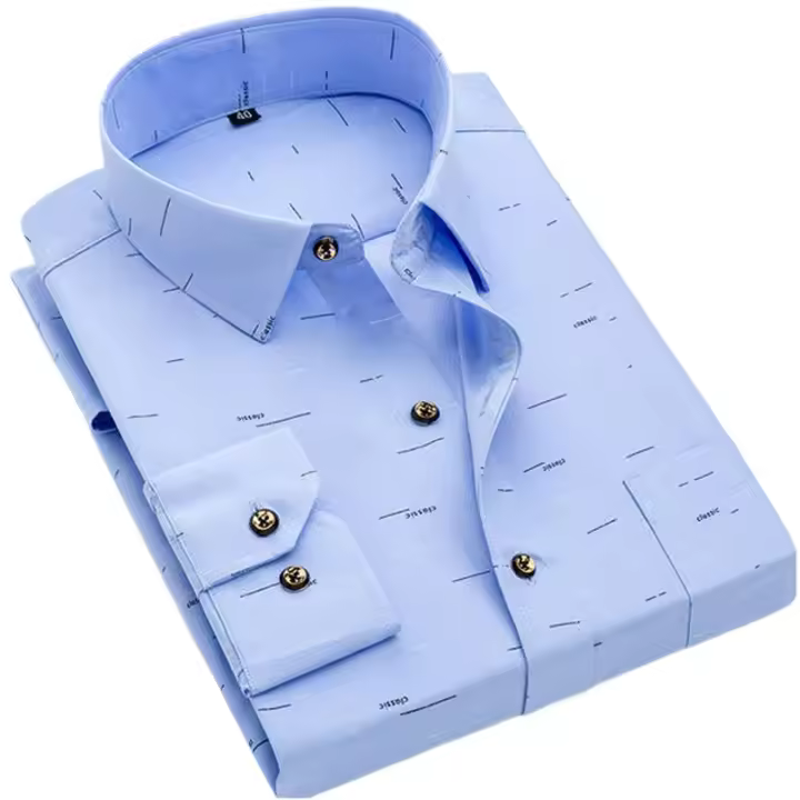 Nueva camisa de manga larga para hombre, ropa informal de negocios fina para primavera y verano, moda transpirable, estampado fino, cuadros de alta calidad - 1