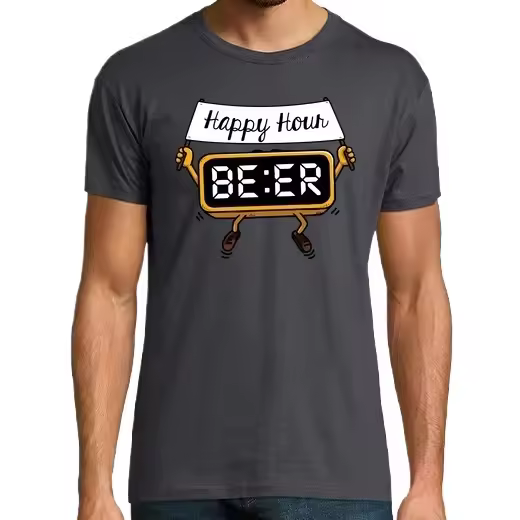 Happy Hour Camisetas CERVEZA,Pack Regalo Camiseta Personalizada - 1