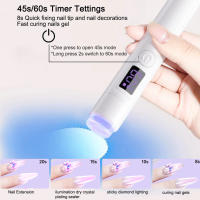 Secador de Uñas UV LED Portátil y Recargable Rotación de 360°, Soporte Magnético, Belleza en Tus Manos - details 3