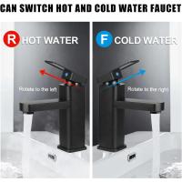 Grifos Monomando para Lavabos de Baño, Grifo Bañera Alto Cascada Negro, Agua Fría y Caliente con Dos Mangueras - details 3