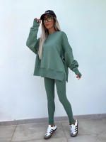 2025 nueva primavera ropa de mujer Leggings casuales europeos y americanos Conjunto de suéter suelto Conjunto de dos piezas - details 25
