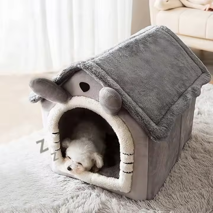 Casa De Perro Interior Cama Suave Para Mascotas Pequeñas Medianas Y Grandes Con Almohadilla Desmontable Tienda De Gato Material De Algodón 100% Máquina De Lavar - 1