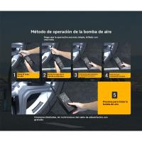 Infladores de neumáticos, compresores de aire portátiles, bombas de neumáticos sin cable, bombas de aire para coches, motos, bicicletas, balones con manómetros y luces LED - details 13