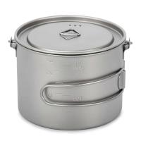 Lixada - maceta colgante portátil de titanio ultraligera, 900 ml/1600 ml, con asa plegable con tapa, utilizada para acampar al aire libre, hacer senderismo, - details 66