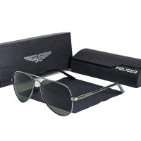 2025 POLICER Gafas de Sol Pilot para Hombre UV400 Polarizadas, Regalo Familiar para Viajes y Piscina, Diseño Retro Italiano 191 - details 8