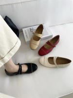 Nuevo nicho retro, cabeza redonda japonesa, zapatos individuales de suela plana, hebilla de una palabra grabada, zapatos individuales Mary Jane - details 16