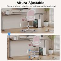 Silla de Escritorio Ergonómica con Malla Transpirable, Reposabrazos Abatibles, Silla para Ordenador de Altura Regulable, Silla Giratoria de 360 ° , Gris - details 11