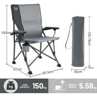 Silla de Camping Plegable de 150kg Silla de Respaldar Portátil con Tazas - details 5