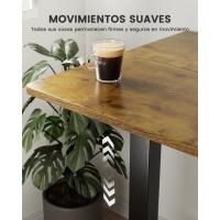 Elevable Eléctrico Mesa Ajustable en Altura 120x60 cm Mesa Oficina con Panel Inteligente 4 Memorias con Gancho para Mochila y Tablero Ensamblado (Marrón Vintage) - details 6