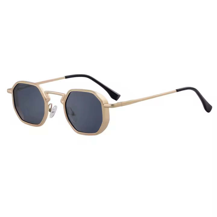 Gafas de sol de moda 2025, nuevas, con montura metálica y patillas resistentes al sol para hombre. - 1