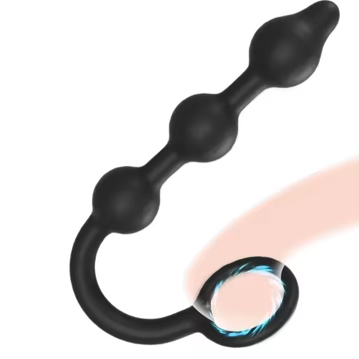 Empaquetado privado Sexy Iatable Anal Beads con anillo Butt Plug Expander para hombres Masajeador de próstata Bolas vaginales Dilatador anal Juguetes sexuales - 1