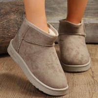 Botas de nieve de ante para mujer, zapatos góticos informales gruesos y cálidos, invierno, 2023 - details 7