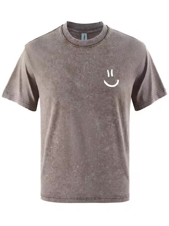 Hermoso jarrón de flores con ilustración impresa, camisetas para hombre con lavado de nieve, camiseta de verano de Hip Hop, ropa informal Multicolor, Tops de algodón - 1