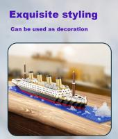Pequeñas partículas de bloques de construcción juguetes de montaje rompecabezas crucero bloque de construcción kit de modelo de regalo de cumpleaños Titanic - details 3