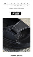 Zapatillas de los hombres de la marca de moda sandalias ligeras nuevo fuera zapatillas frescas verano Internet celebridad playa de una palabra - details 4