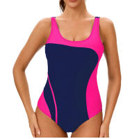 Traje de baño atlético de una pieza, bañador con espalda en U para entrenamiento, deportes y Fitness - details 5