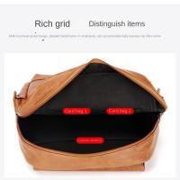 Bolsos de cuero retro pu, mochilas universitarias de moda para hombres, mochilas de computadora casuales, mochilas - details 11