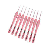 Agujas de Punto de Rosa Gradient 16 Tamaños con Gancho de Crochet de Plástico Kit de Braida para Costura DIY Suave y Ergonómico Juego Completo Hecho en China de Aluminio y Plástico - details 1
