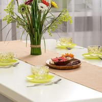 Emperador de Mesa de Juta, Diseño Vintage de Boda, Rústica, Ideal para Decoraciones de Fiesta y Navidad - details 1