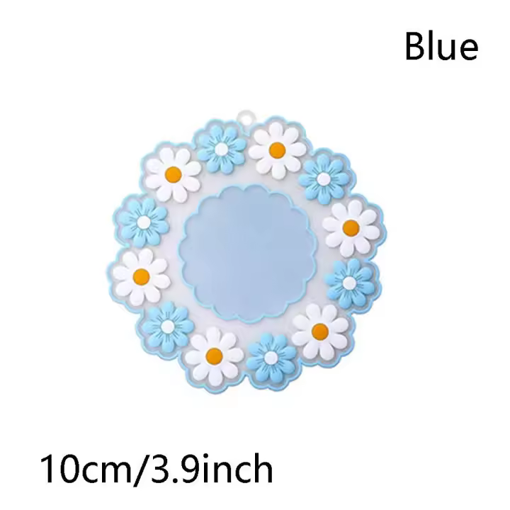 Tapetes para tazas, acolchado para mesa, soportes para ollas, almohadillas para comedor, Mantel Individual para mesa, estera de aislamiento térmico con margaritas y flores, posavasos antideslizantes - 1
