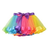Falda de tutú de niña de colores, falda de tutú de tul arcoíris, falda de baile - details 3