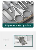 Juego de manicura 12 en 1, Kit de funciones completas, juegos profesionales de pedicura de acero inoxidable con estuche portátil de cuero PU, Idea de regalo - details 3