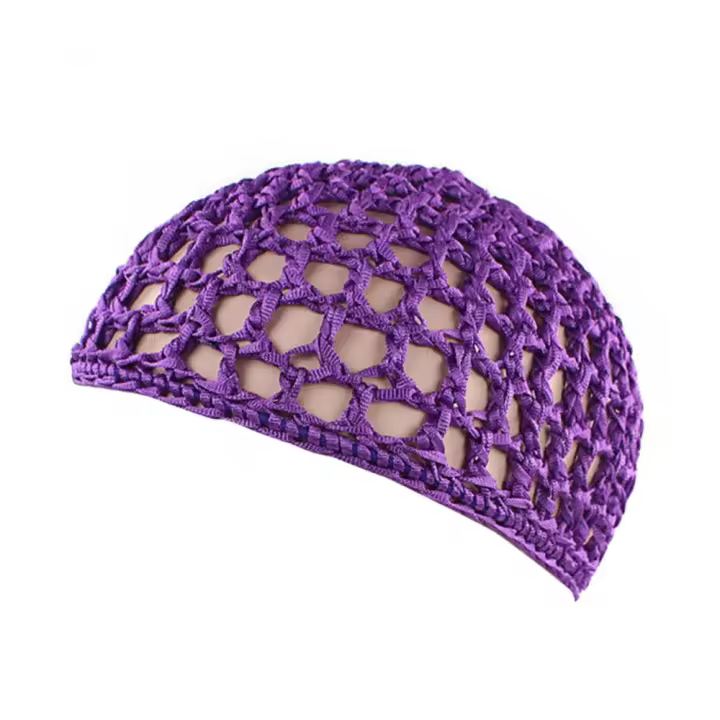 Gorro de Crochet de Malla para Mujer Cubierta de Noche de Ocio de Color Sólido Gorro de Pelo Casual - 1