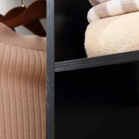 Armario de Ropa con Ruedas Organizador de Ropa de Dormitorio de 120x40x128cm en Negro - details 6