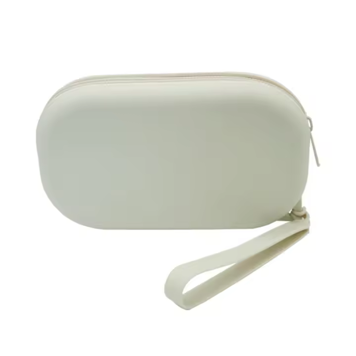 Bolsa de cosméticos de silicona de Color Morandi, monedero de gran capacidad, bolsa de almacenamiento multifunción, bolsa rectangular de Color sólido para artículos pequeños - 1